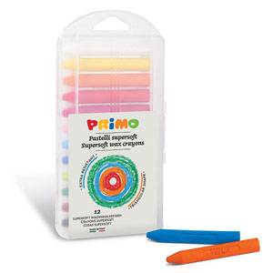 Primo SuperSoft Triangular Wax Crayons 12x Assorted - 12 Per Pack