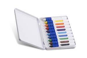 Primo Water-Soluble Crayons 10x Assorted in Metal Box