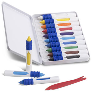 Primo Water-Soluble Crayons 10x Assorted in Metal Box
