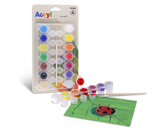 Primo 14 x 4.5ml Acrylic Paint Pots Plain - 1 Per Pack