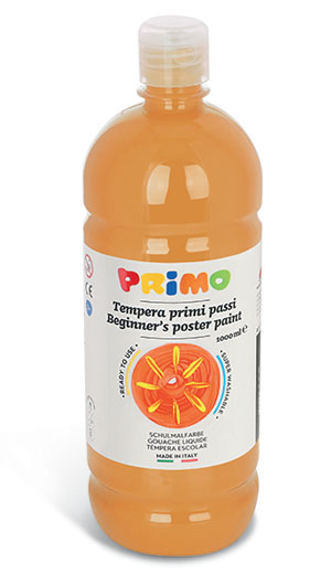 Primo Premium Poster Paint - 1000ml Bottle - Ochre 1 Per Pack