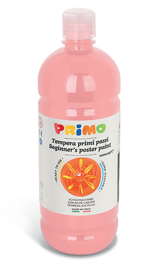 Primo Premium Poster Paint - 1000ml Bottle - Pink 1 Per Pack