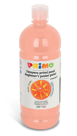 Primo Premium Poster Paint - 1000ml Bottle - Flesh Pink 1 Per Pack