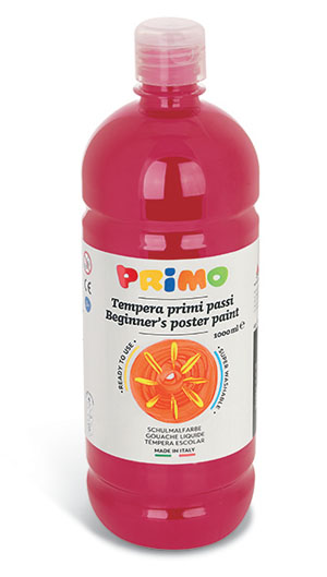 Primo Premium Poster Paint - 1000ml Bottle - Scarlet 1 Per Pack