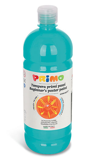 Primo Premium Poster Paint - 1000ml Bottle - Turquoise 1 Per Pack