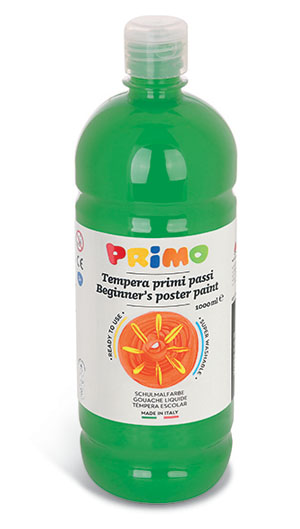 Primo Premium Poster Paint - 1000ml Bottle - Primary Green1 Per Pack 
