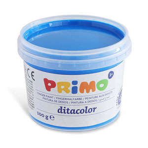 Primo Finger Paint 6x Tubs of 100gram - Carry Case