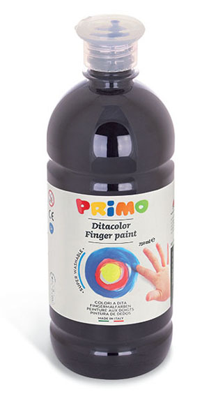 Primo Finger Paint 750ml Bottle Antichoke Cap - Black