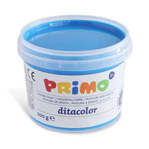 Primo Textile Finger Paint 6x Tubs of 100Gram - Carry Case