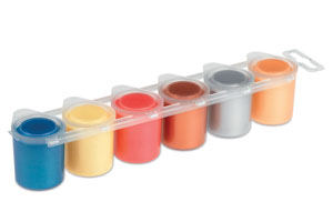 Primo Premium Paint Metallic 6x Pots of 25ml - Hangable Strip