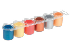 Primo Premium Paint Metallic 6x Pots of 25ml - Hangable Strip Primo Premium Paint Metallic 6x Pots of 25ml - Hangable Strip