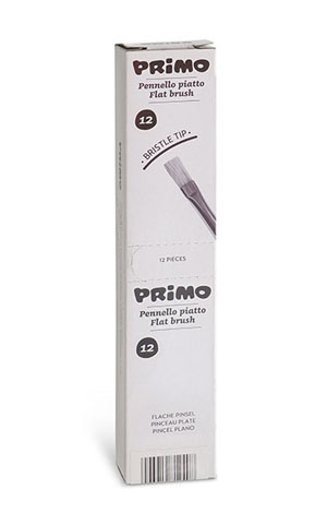 Primo Bristle Flat Tipped Brush No. 0 - 12x Per Pack