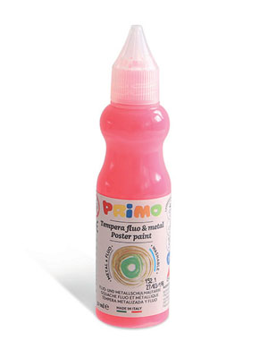 Primo Premium Paint 8x Bottles of 50ml - 4 FLUO & 4 METAL