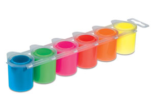 Primo Premium Paint Fluo 6x Pots of 25ml - Hangable Strip