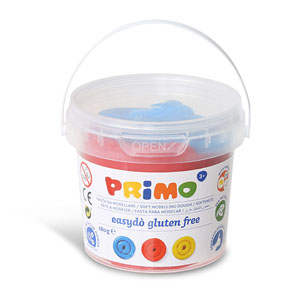 Primo Gluten Free Play Dough with Stencil - 180gram Per Bucket