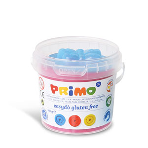 Primo Gluten Free Play Dough with Stencil - 180gram Per Bucket
