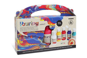 Primo Acrylic Pouring Paint, 5x Bottles 100ml - 1x Per Pack