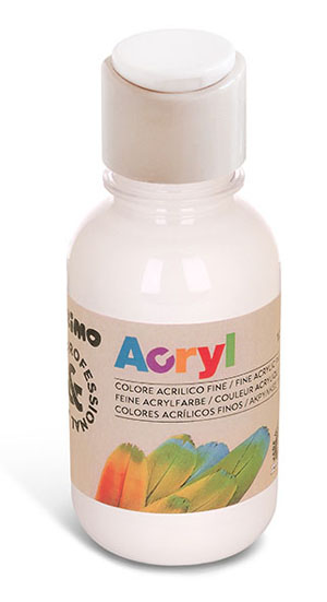 Primo Premium Acrylic Paint, 125ml Bottle - Primary White - 1 Per Pack Primo Premium Acrylic Paint, 125ml Bottle - Primary White - 1 Per Pack