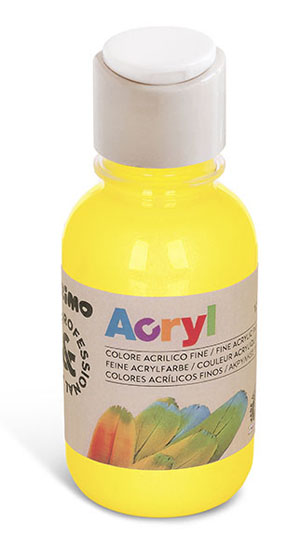 Primo Premium Acrylic Paint, 125ml Bottle - Primary Yellow - 1 Per Pack