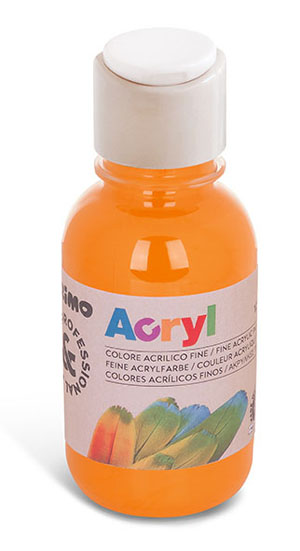 Primo Premium Acrylic Paint, 125ml Bottle - Orange - 1 Per Pack Primo Premium Acrylic Paint, 125ml Bottle - Orange - 1 Per Pack
