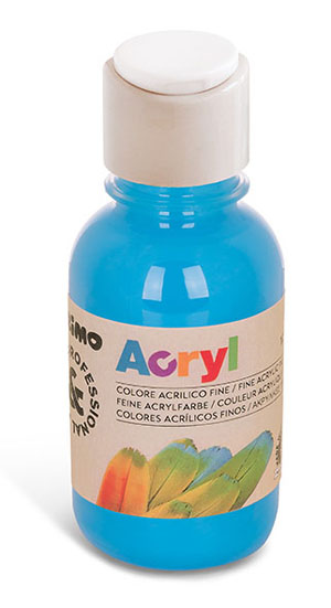 Primo Premium Acrylic Paint, 125ml Bottle - Primary Blue- 1 Per Pack