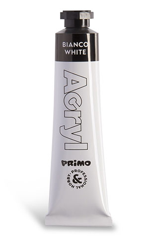 Primo Acrylic Paint Tubes 18ml, Primary White - 1 Per Pack