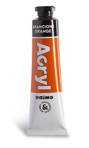 Primo Acrylic Paint Tubes 18ml, Orange - 1 Per Pack