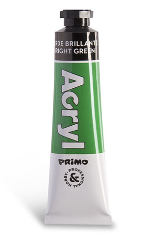 Primo Acrylic Paint Tubes 18ml, Primary Green - 1 Per Pack