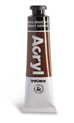 Primo Acrylic Paint Tubes 18ml, Burnt Siena - 1 Per Pack