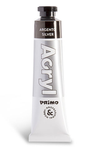 Primo Acrylic Paint Tubes 18ml, Silver - 1 Per Pack
