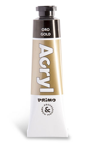 Primo Acrylic Paint Tubes 18ml, Gold - 1 Per Pack