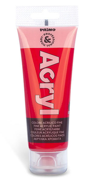 Primo Premium Acrylic Paint 75ml, Vermilliom - 1 Per Pack Primo Premium Acrylic Paint 75ml, Vermilliom - 1 Per Pack
