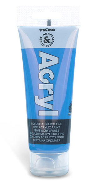 Primo Premium Acrylic Paint 75ml, Primary Blue - 1 Per Pack