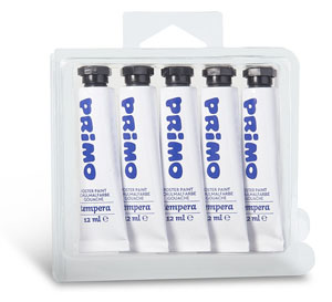 Primo Poster Paint Tubes 12ml Primary White - 1 Per Pack 