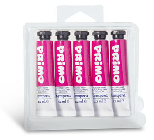 Primo Poster Paint Tubes 12ml Primary Red - 1 Per Pack