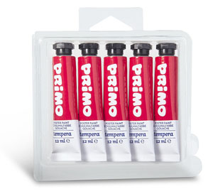 Primo Fine Poster Paint in Tubes 10 Colours 12 Ml tempera 