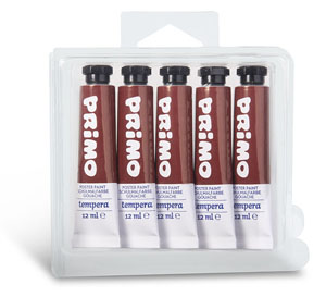 Primo Poster Paint Tubes 12ml Burnt Siena - 1 Per Pack