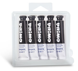 Primo Poster Paint Tubes 12ml Black - 1 Per Pack