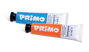 Primo Poster Paint Set of 12x Tubes of 12ml in Case