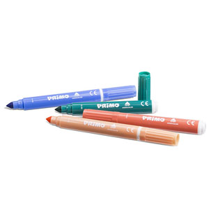 Primo Jumbo Fibre-Tip Pens 8mm Dia - 24x Assorted Pack