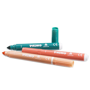 Primo Jumbo Fibre-Tip Pens 8mm Dia - 24x Assorted Pack