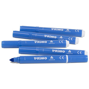 Primo Jumbo Fibre-Tip Pens 8mm Dia - 60x Assorted Tub