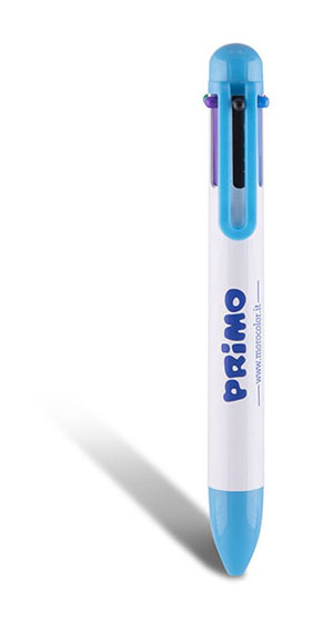 Primo 6x Colour Ball Point Pen - 1x Per Blister Pack