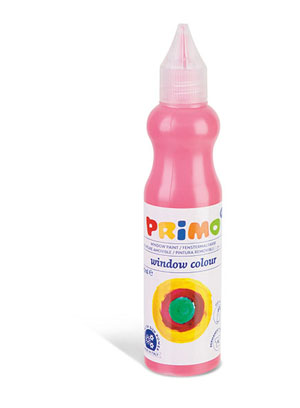 Primo Window Paint Set, 6x Colours of 80ml Bottles