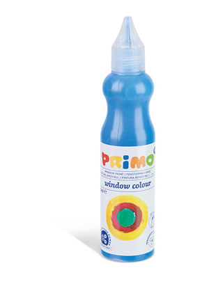 Primo Window Paint Set, 6x Colours of 80ml Bottles