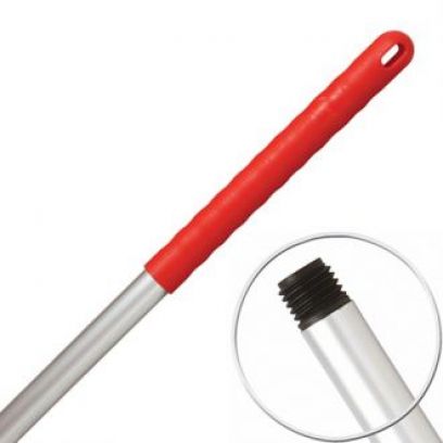 Red Aluminium Brush Handle - 1.2 Metre - Red Grip