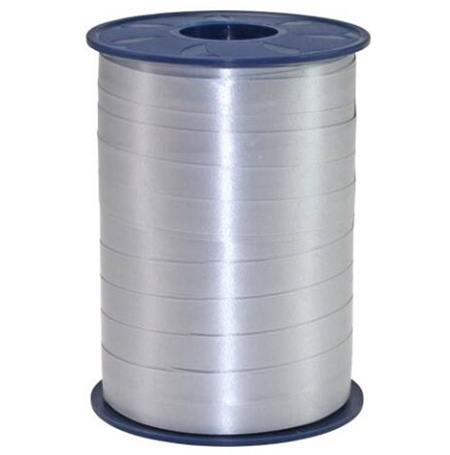 Curling Ribbon Silver Glossy - 10mm x 250m  - 1x Roll Per Pack