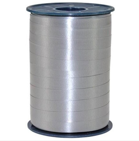 Curling Ribbon Grey Glossy - 10mm x 250m  - 1x Roll Per Pack