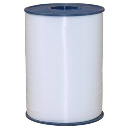 Curling Ribbon White Glossy - 10mm x 250m  - 1x Roll Per Pack