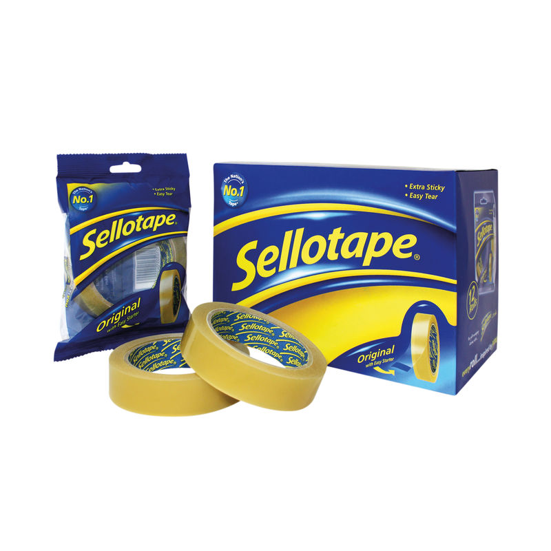 Sellotape Original Golden Tape 24mm x 50m - 1x Per Pack Sellotape Original Golden Tape 24mm x 50m - 1x Per Pack